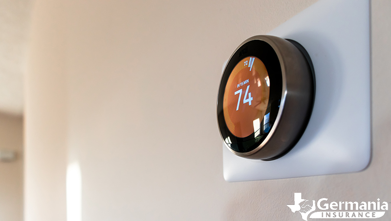 A Nest smart thermostat.