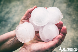 Hands holding large hailstones - how is hail formed?