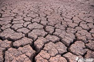 Cracked and damaged ground during a drought