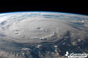 A view of a hurricane from space