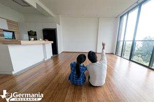 A couple deciding how to decorate a rental home