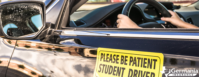 Student driver sign on a car