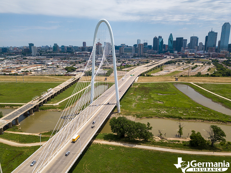 Photo of the Margaret Hunt Hill Bridge in Dallas Texas